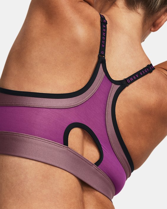 Women's UA Infinity Low Covered Sports Bra in Purple image number 8